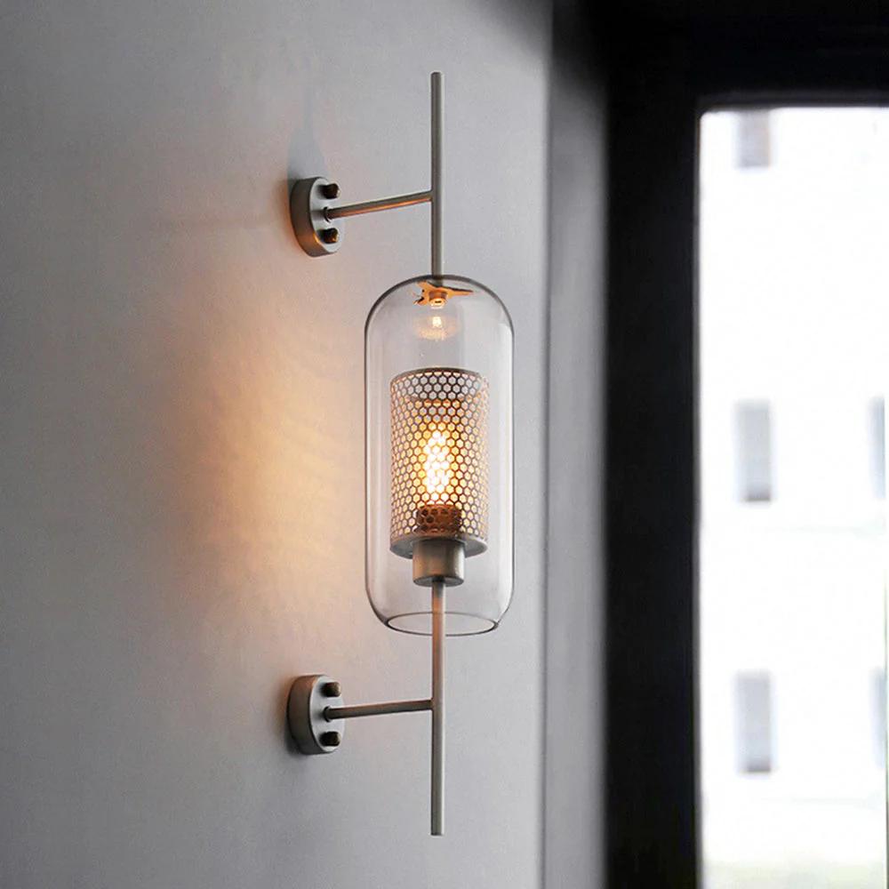 Kiri Industrial Classy Global Clear Glass Wall Lamp - Image 18