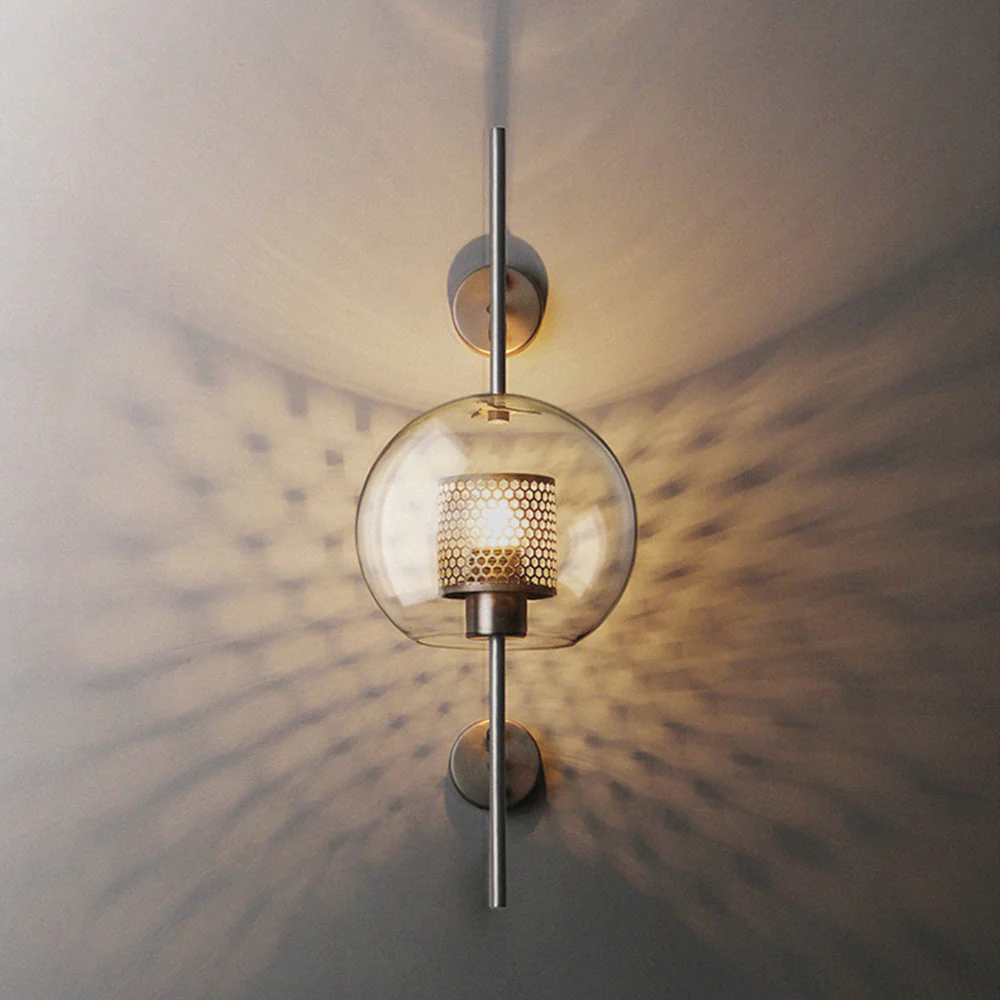 Kiri Industrial Classy Global Clear Glass Wall Lamp - Image 21