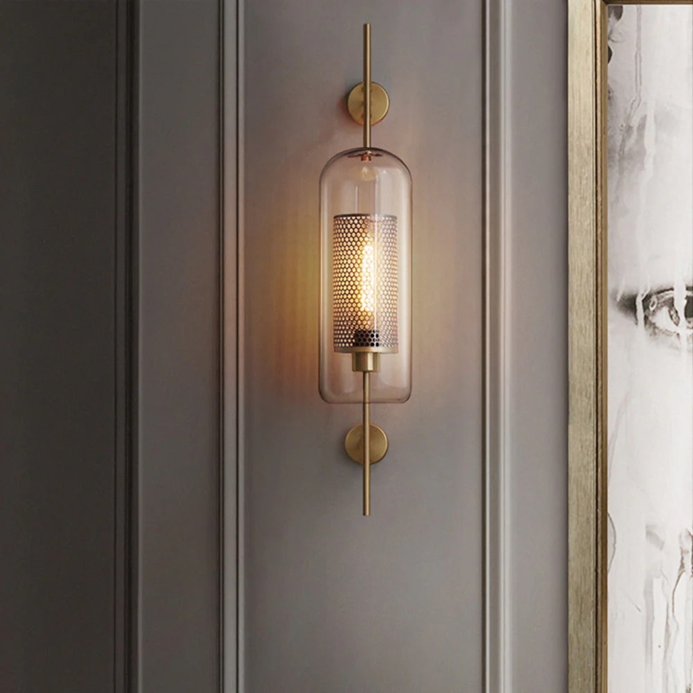 Kiri Industrial Classy Global Clear Glass Wall Lamp - Image 5