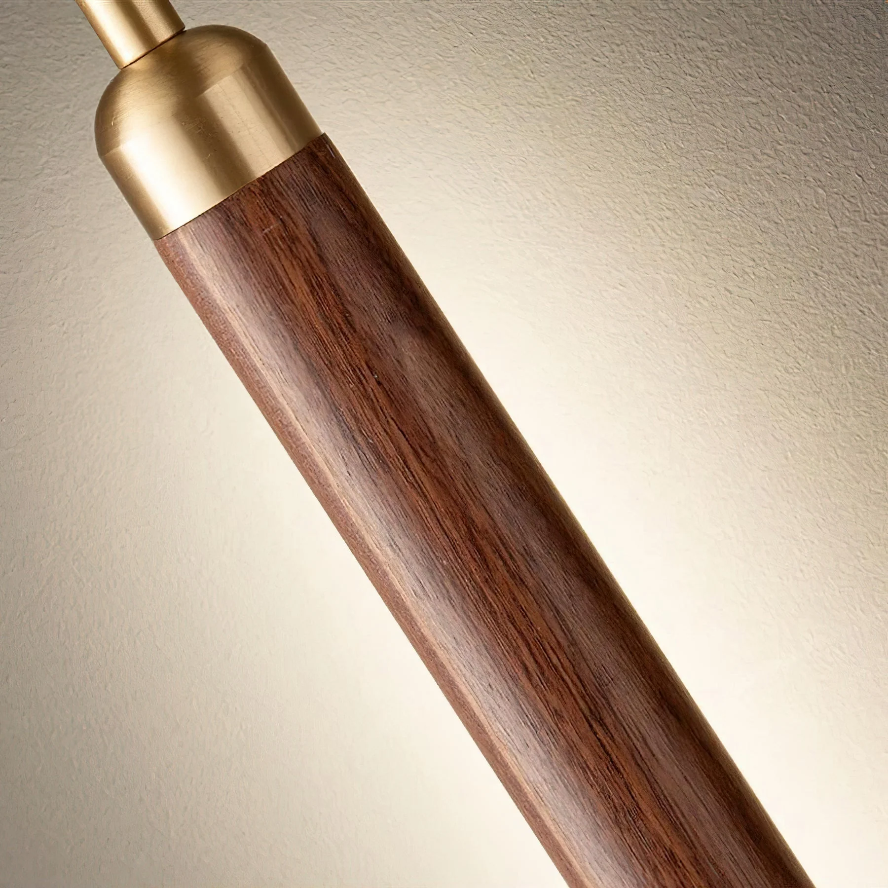 Kyoto Walnut Brass Linear Pendant Light - Image 6