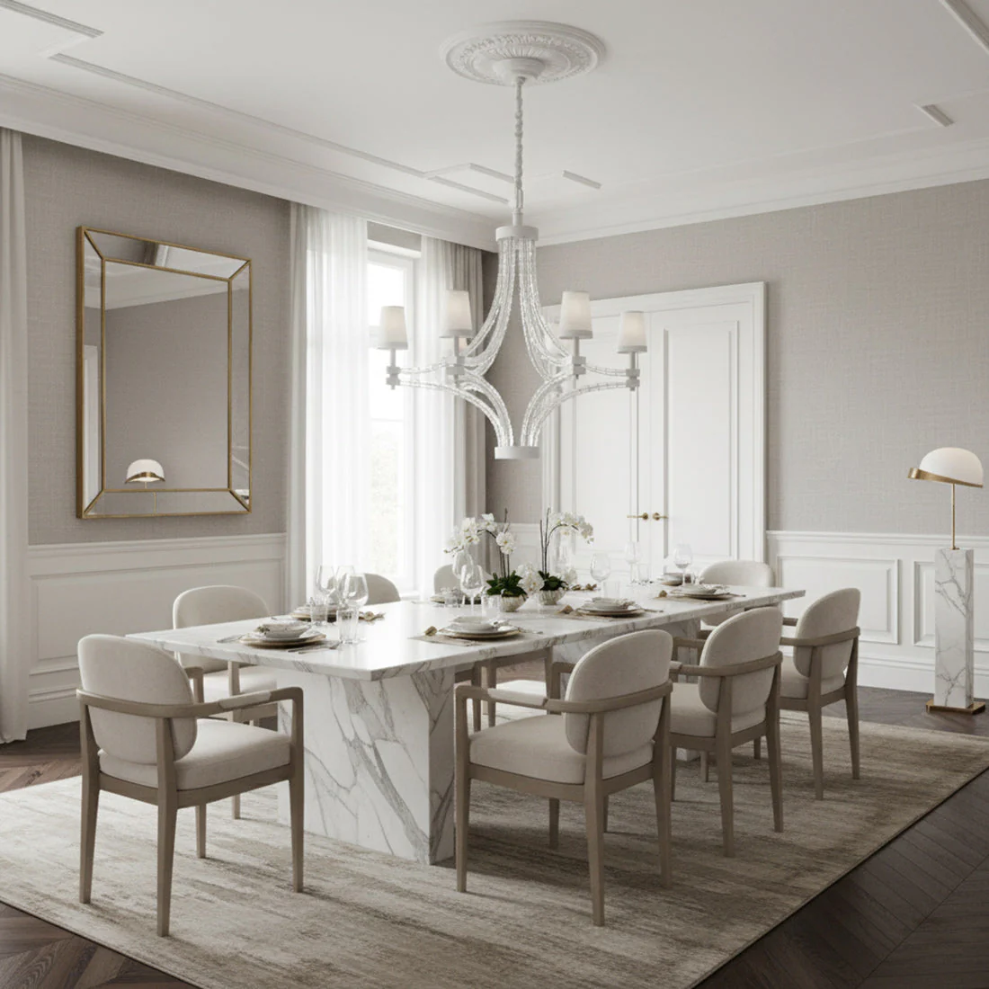 Lalume Contemporary Crystal Chandelier - Image 10