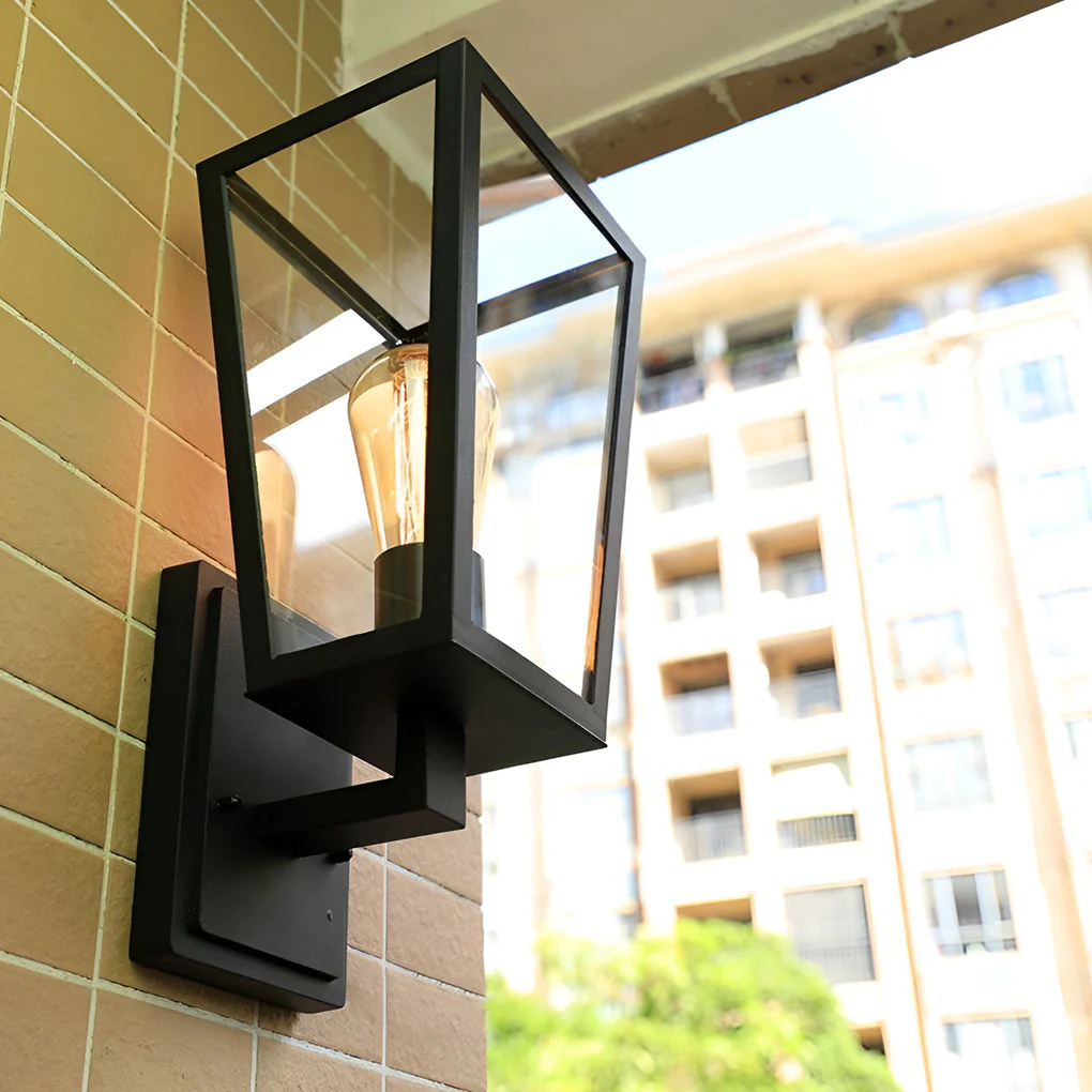 Larissa Trapezoidal LED Vintage Outdoor Wall Light - Image 3