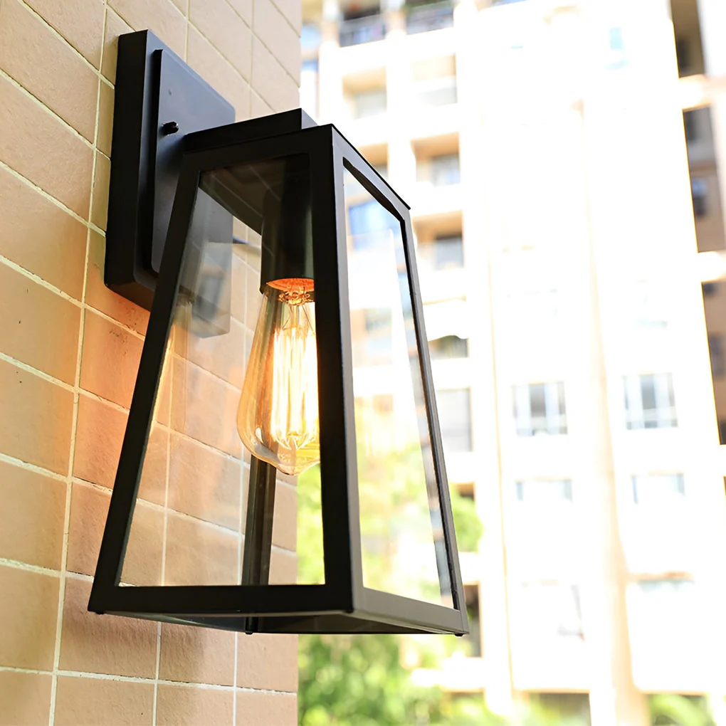 Larissa Trapezoidal LED Vintage Outdoor Wall Light - Image 4