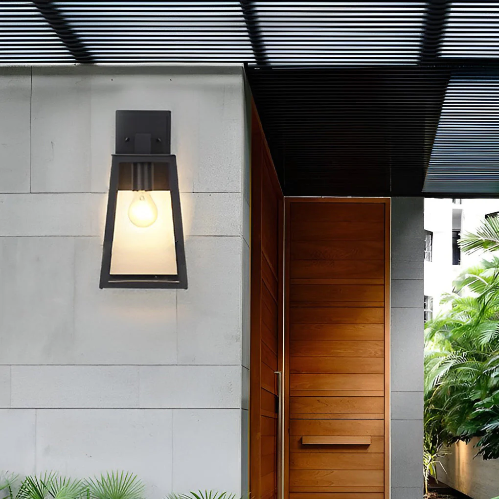 Larissa Trapezoidal LED Vintage Outdoor Wall Light - Image 5