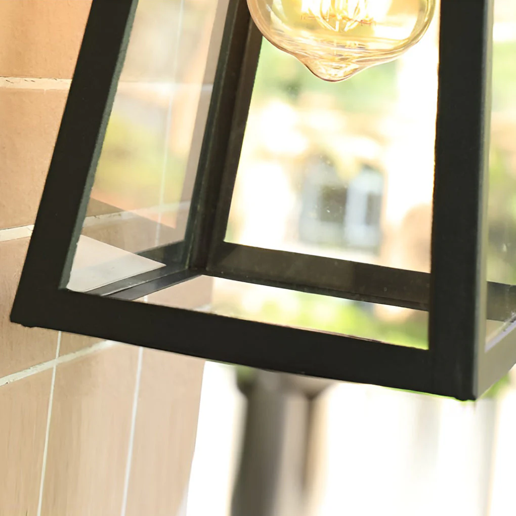 Larissa Trapezoidal LED Vintage Outdoor Wall Light - Image 8