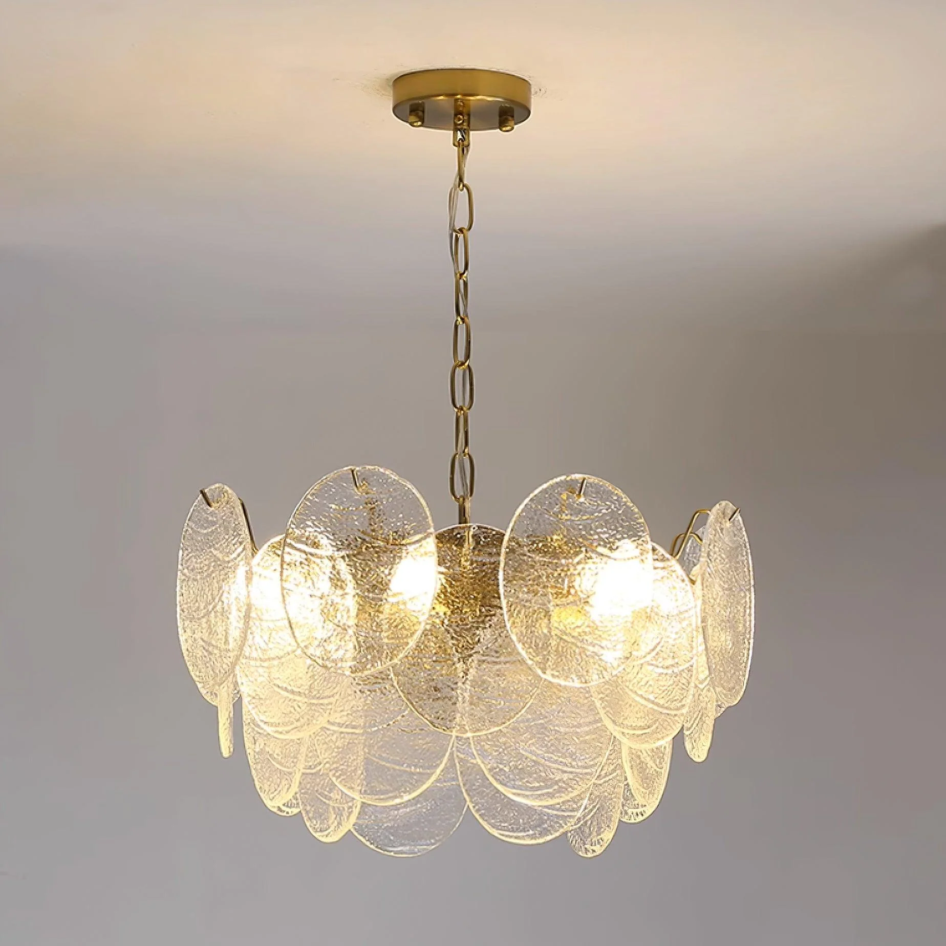 Leaf Vintage Glass Chandelier - Image 14