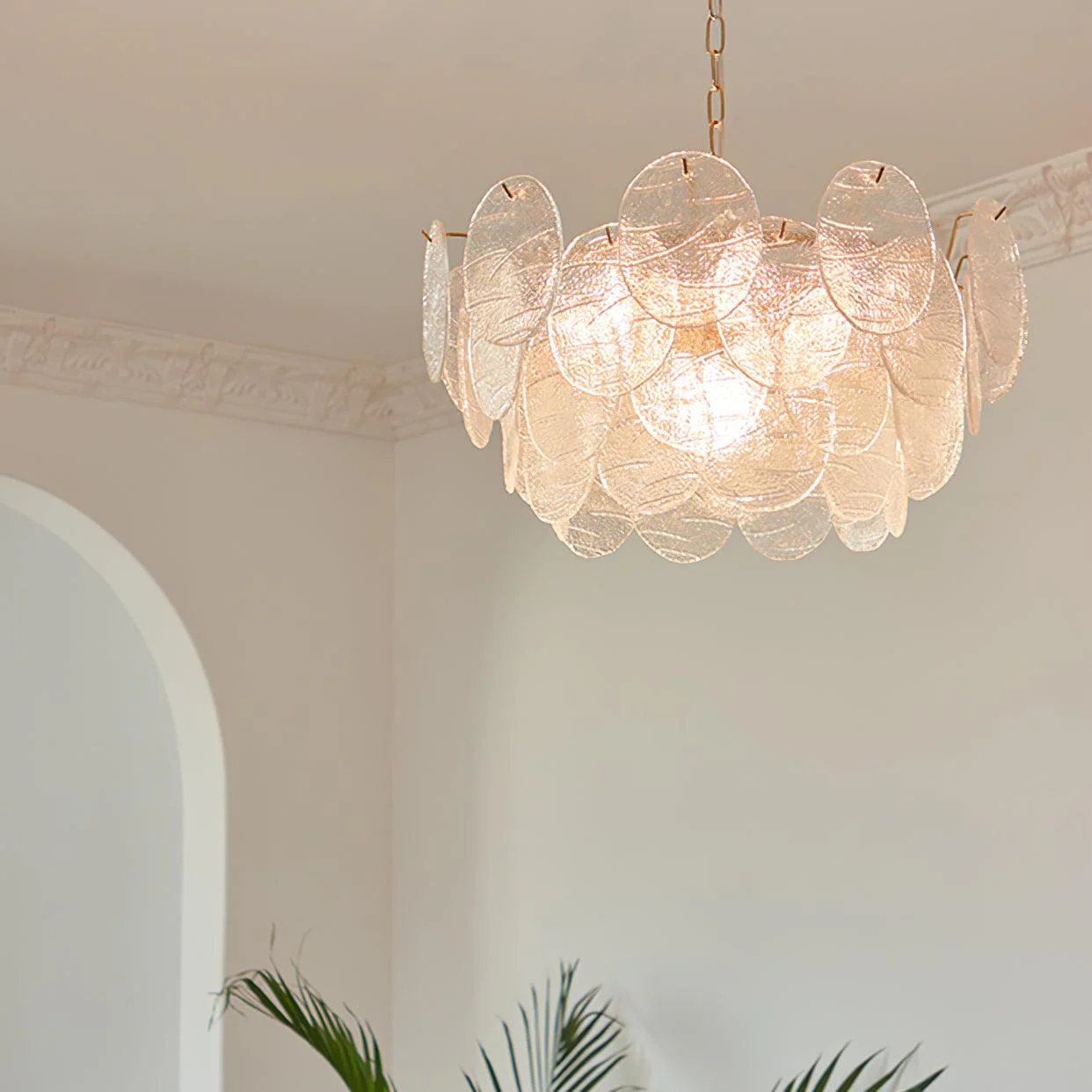 Leaf Vintage Glass Chandelier - Image 22