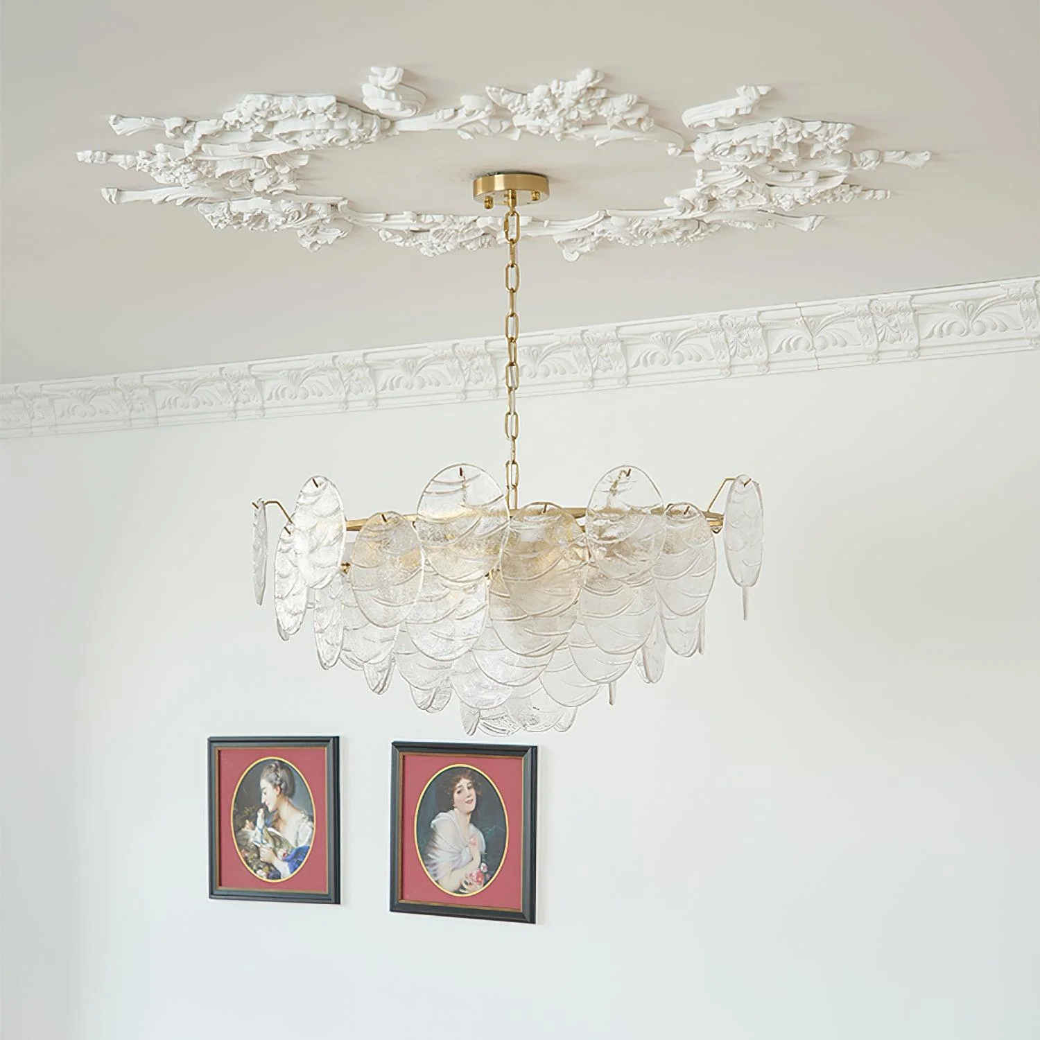 Leaf Vintage Glass Chandelier - Image 26