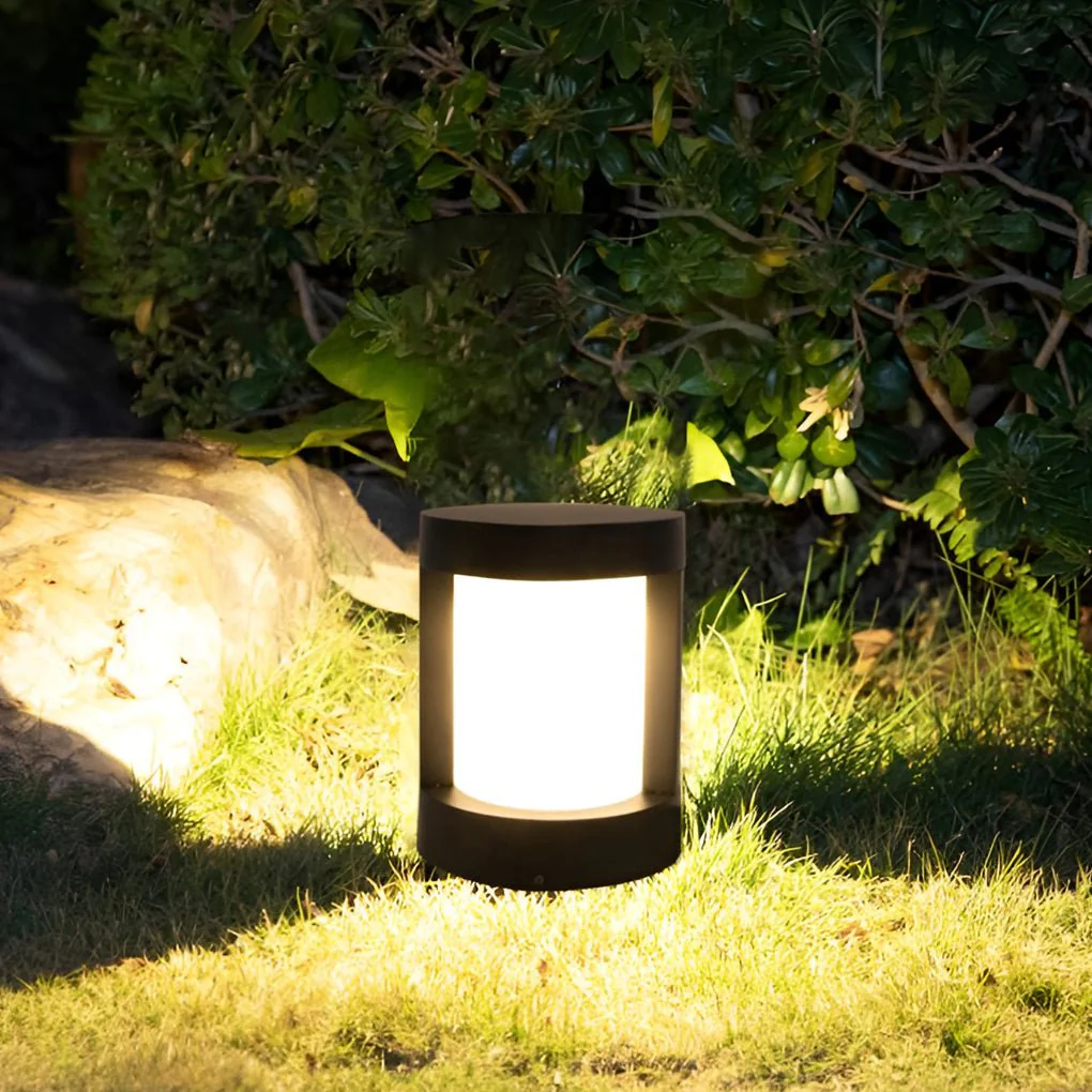 Leann Cylindrical LED Bollard Outdoor Pathway Light - Image 3