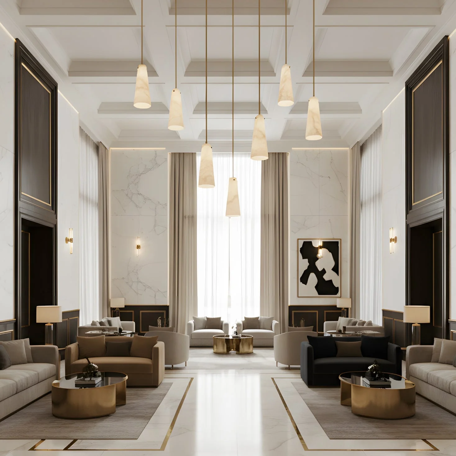 Licau Contemporary Alabaster Pendant Light - Image 13