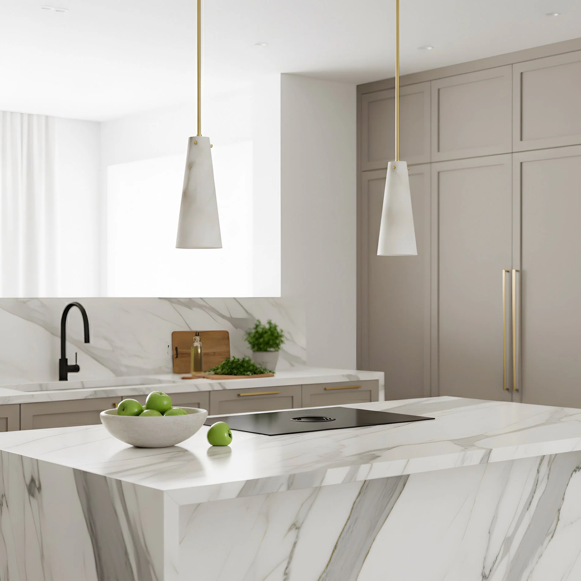 Licau Contemporary Alabaster Pendant Light - Image 6