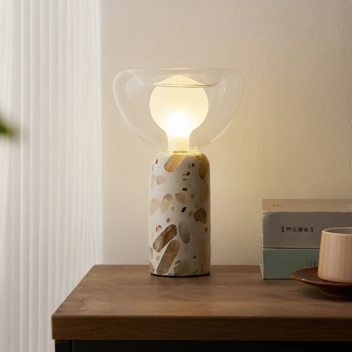 Lila Modern Travertine Table Lamp - Image 8