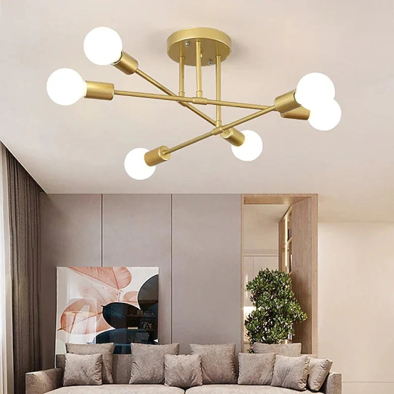 Lindsy Modern Flush Mount Ceiling Light, Gold & Black - Image 2