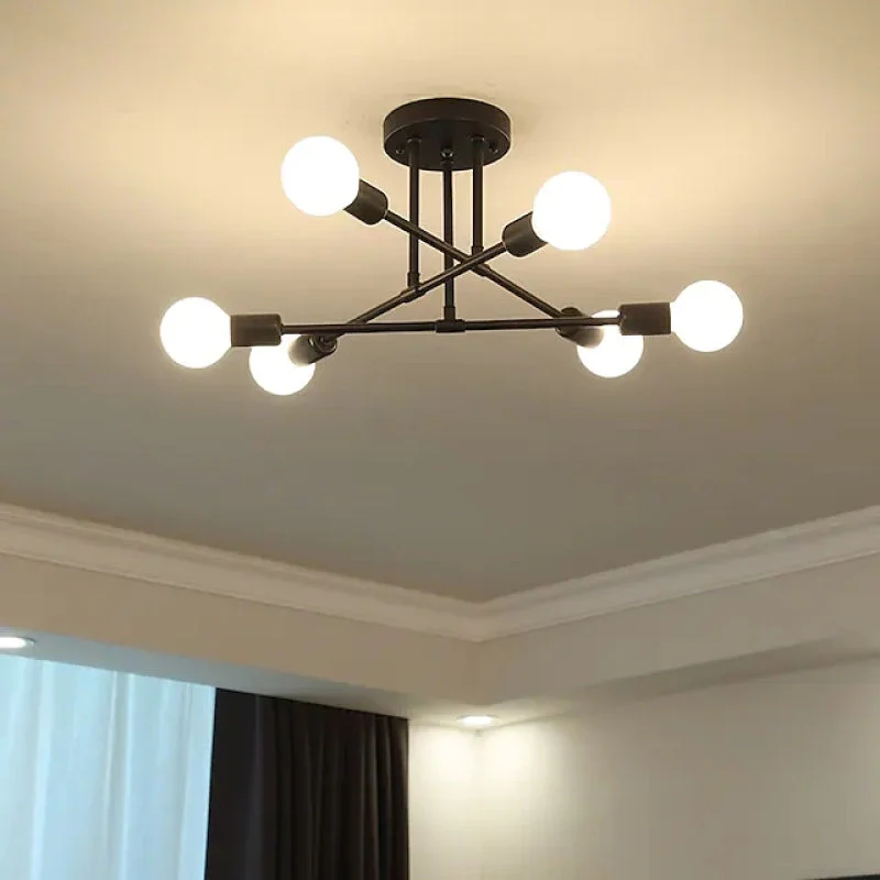 Lindsy Modern Flush Mount Ceiling Light, Gold & Black - Image 3