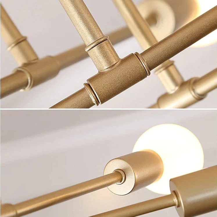 Lindsy Modern Flush Mount Ceiling Light, Gold & Black - Image 4