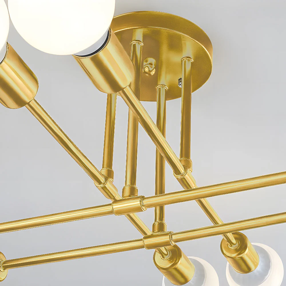 Lindsy Modern Flush Mount Ceiling Light, Gold & Black - Image 7