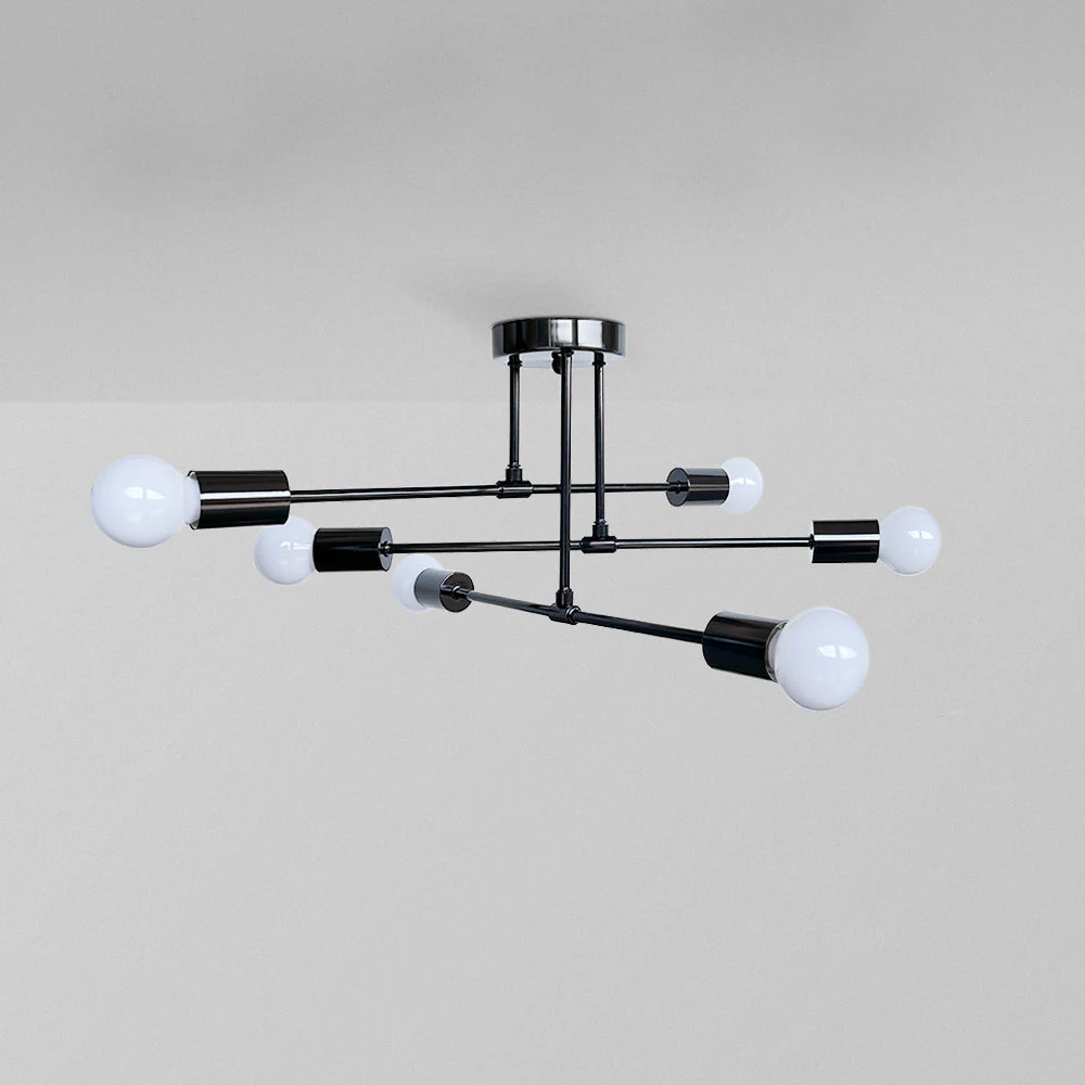 Lindsy Modern Flush Mount Ceiling Light, Gold & Black - Image 8