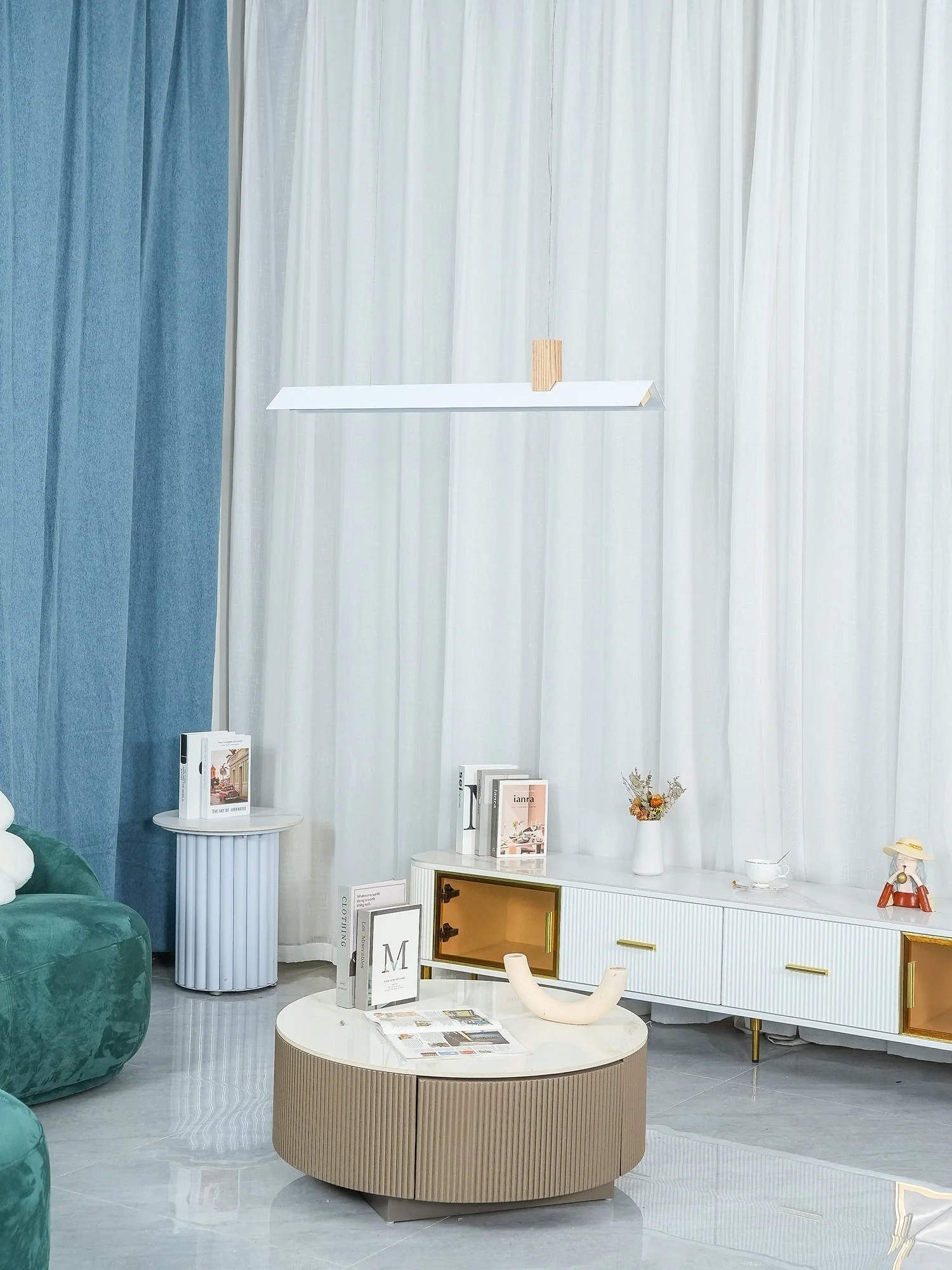 Linea Minimalist Wooden Pendant Light - Image 4