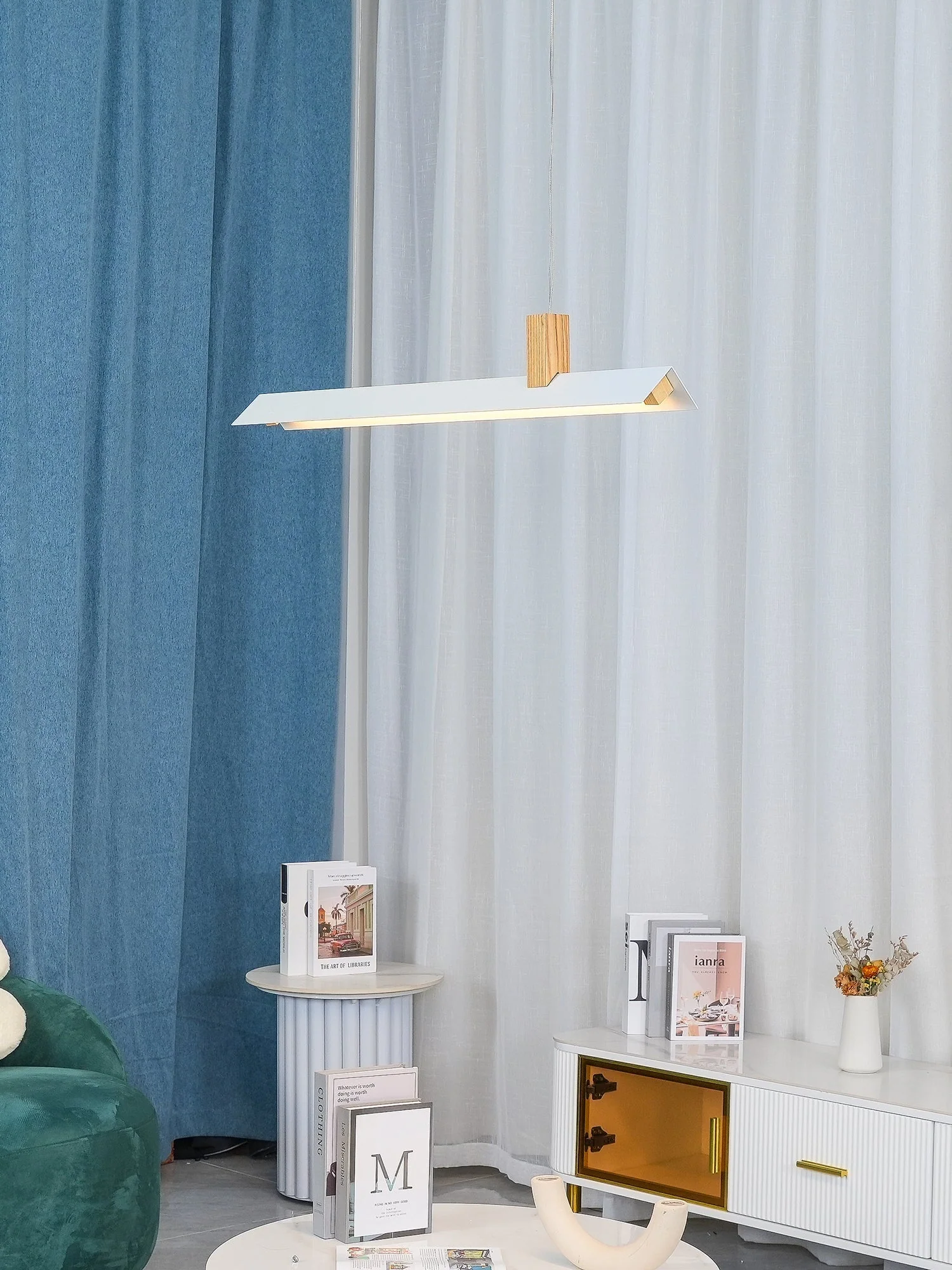Linea Minimalist Wooden Pendant Light - Image 6