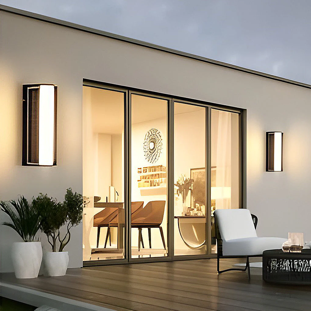 Lione Long LED Solar Linear Outdoor Wall Light