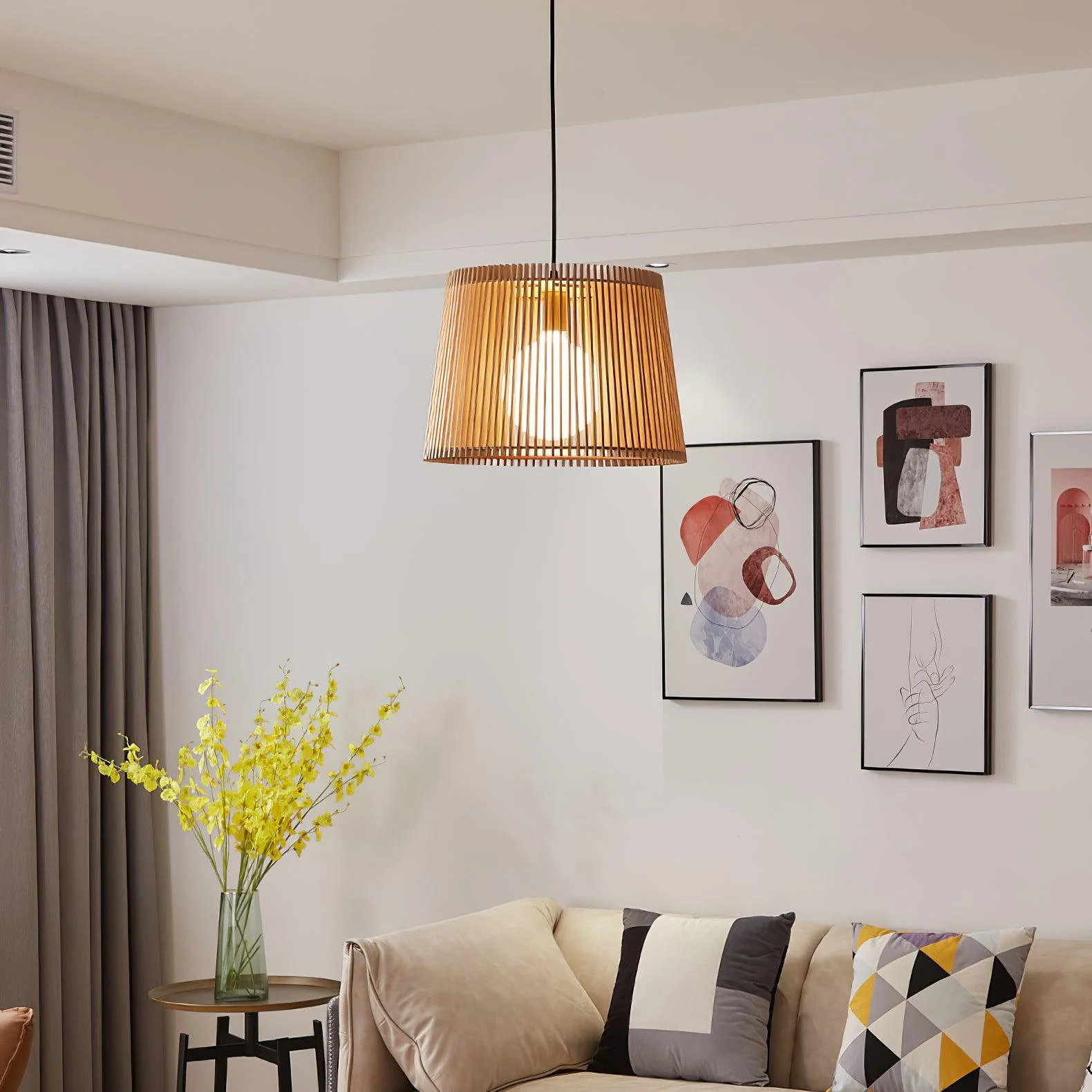 Liorace Wood Retro Pendant Lamp - Image 12