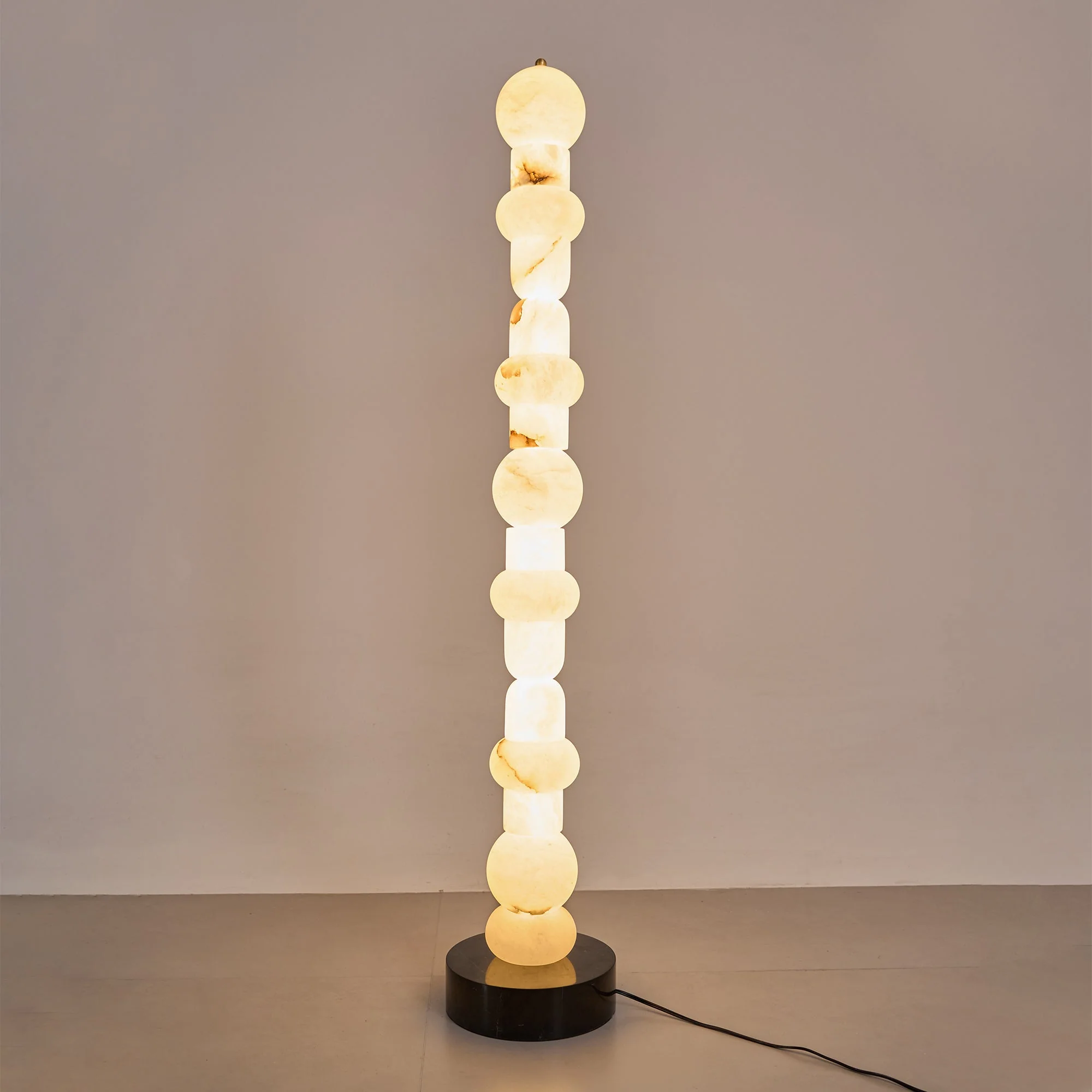 Lira Stacked Alabaster Floor Lamp - Image 35