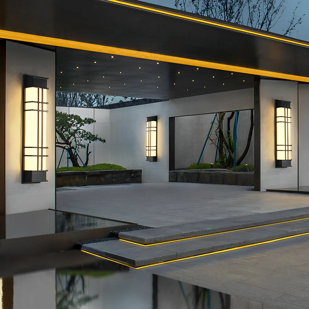 Loisa Retro Rectangular LED Traditional Outdoor Wall Lamp - Image 10