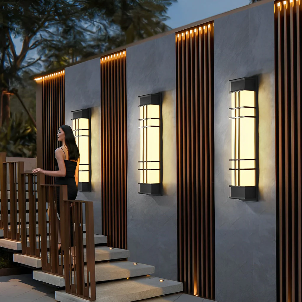 Loisa Retro Rectangular LED Traditional Outdoor Wall Lamp - Image 8