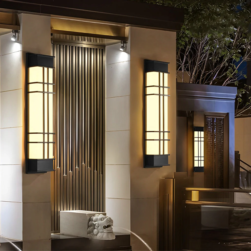 Loisa Retro Rectangular LED Traditional Outdoor Wall Lamp - Image 9