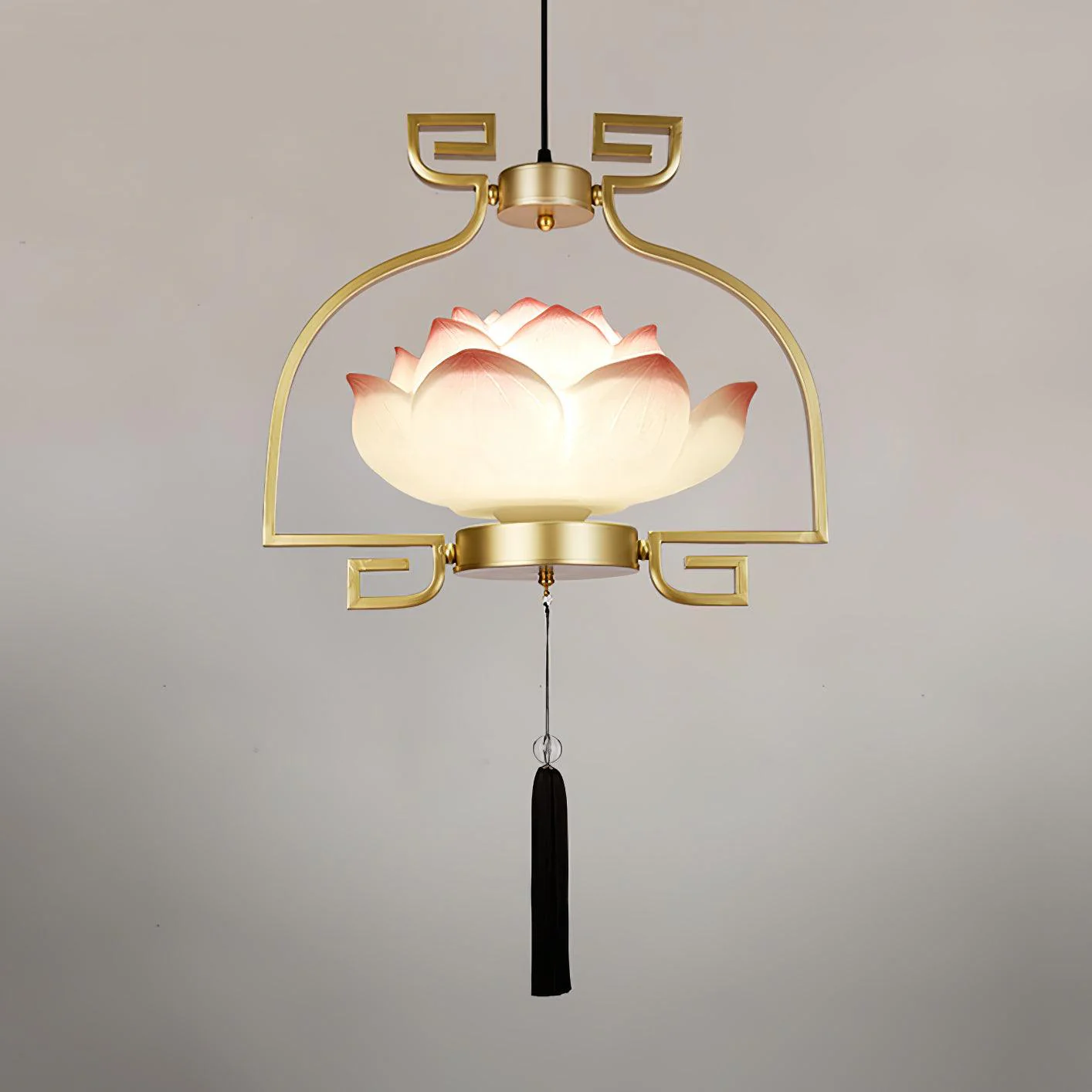 Lotus Oriental Resin Chandelier - Image 12