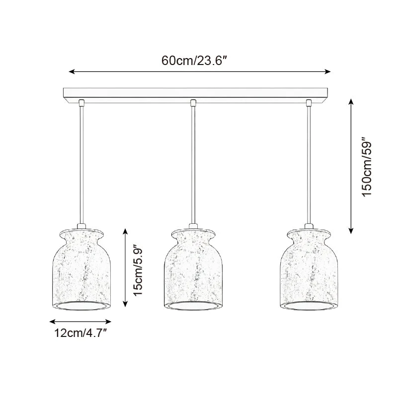 Loxis Artistic Travertine Pendant Lamp - Image 11