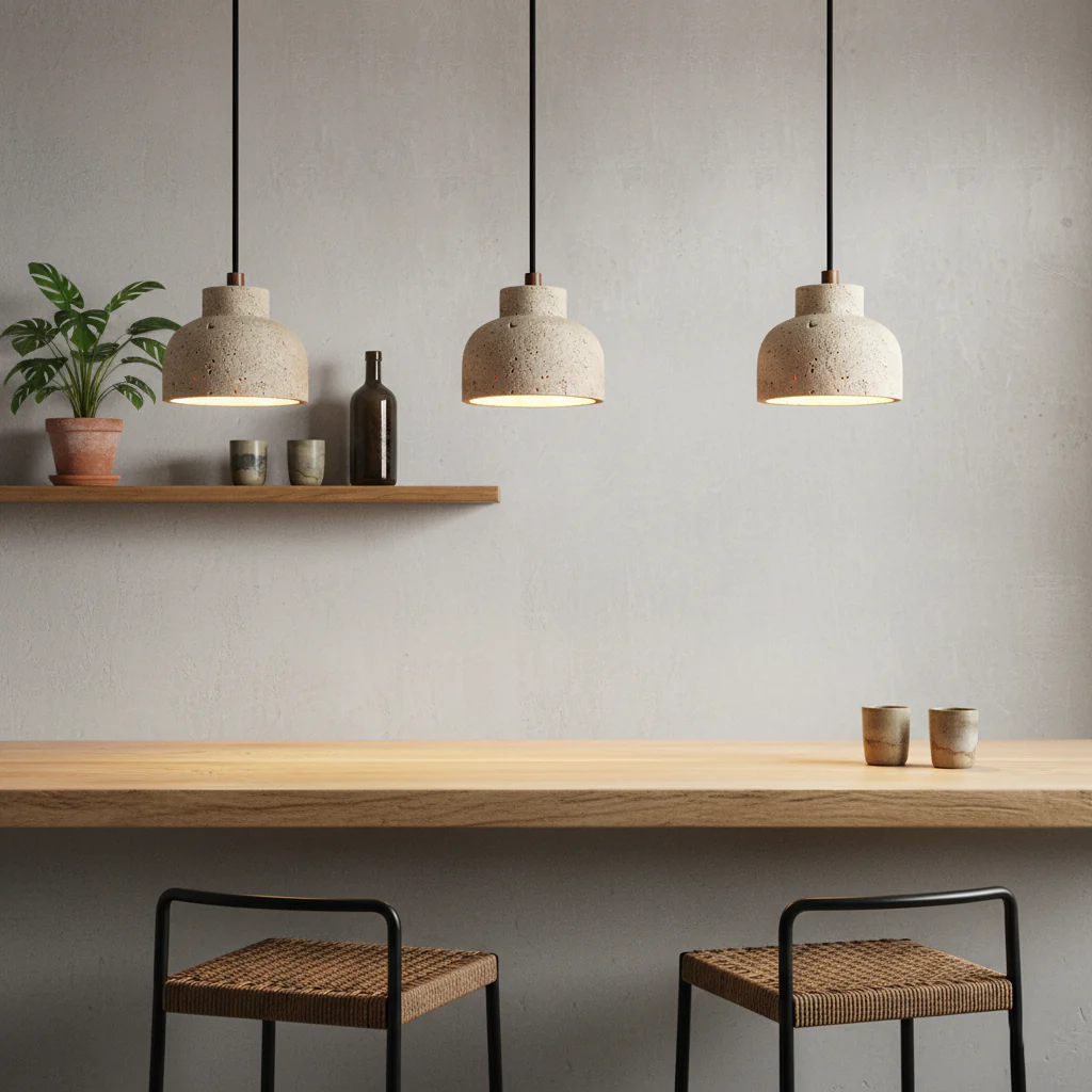 Loxis Artistic Travertine Pendant Lamp - Image 2