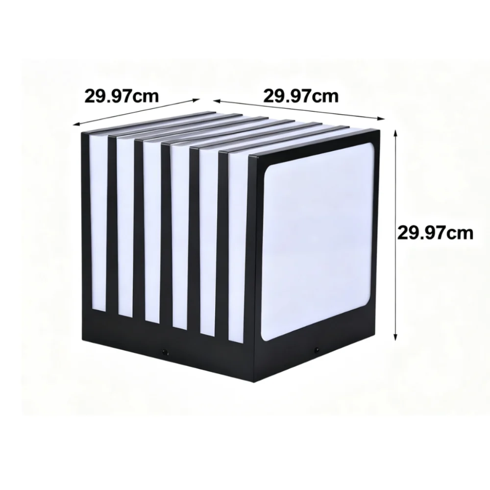 Lulu Square Column Outdoor Fence Post Light - Image 7