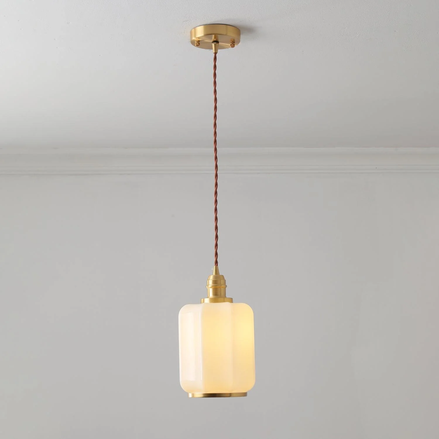 Lume Brass Vintage Pendant Light - Image 15