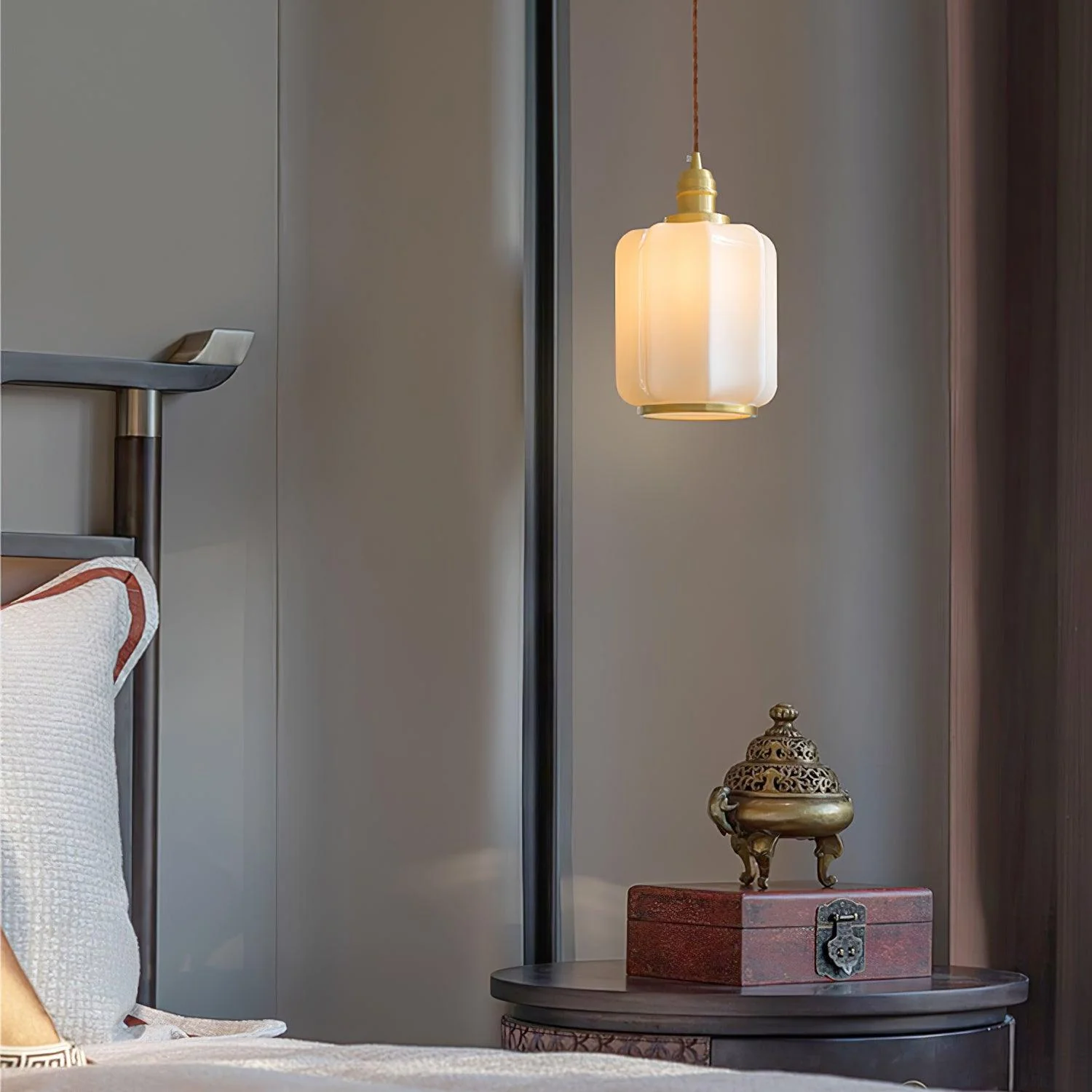 Lume Brass Vintage Pendant Light - Image 9
