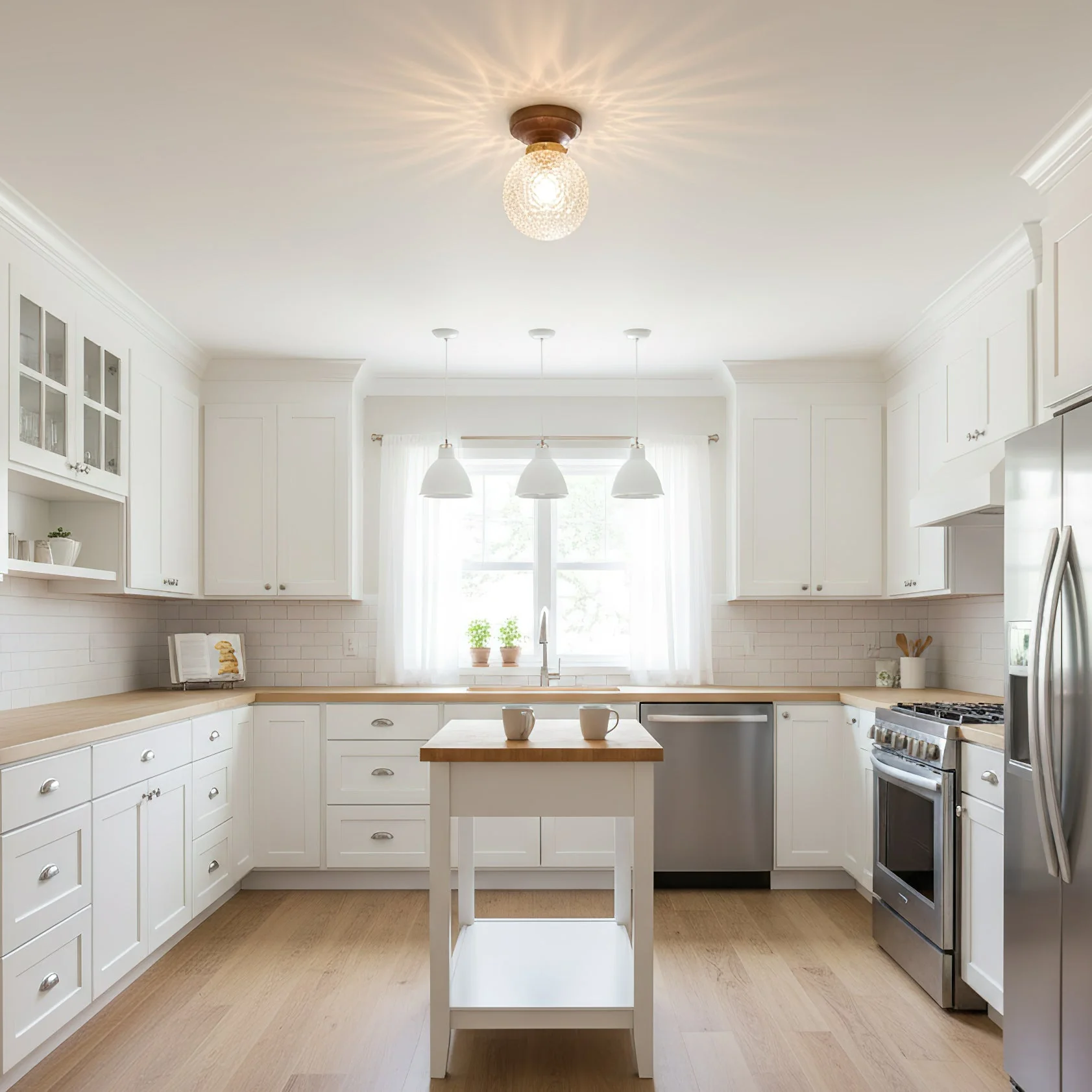 Lumidora Modern Glass Ceiling Light - Image 3