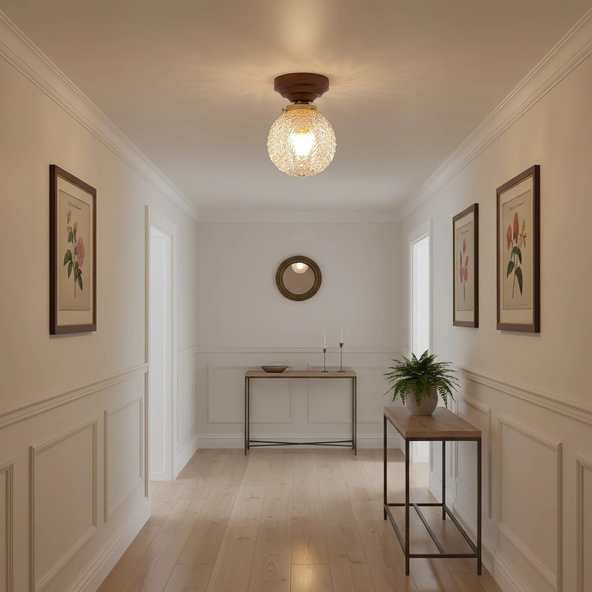 Lumidora Modern Glass Ceiling Light - Image 4