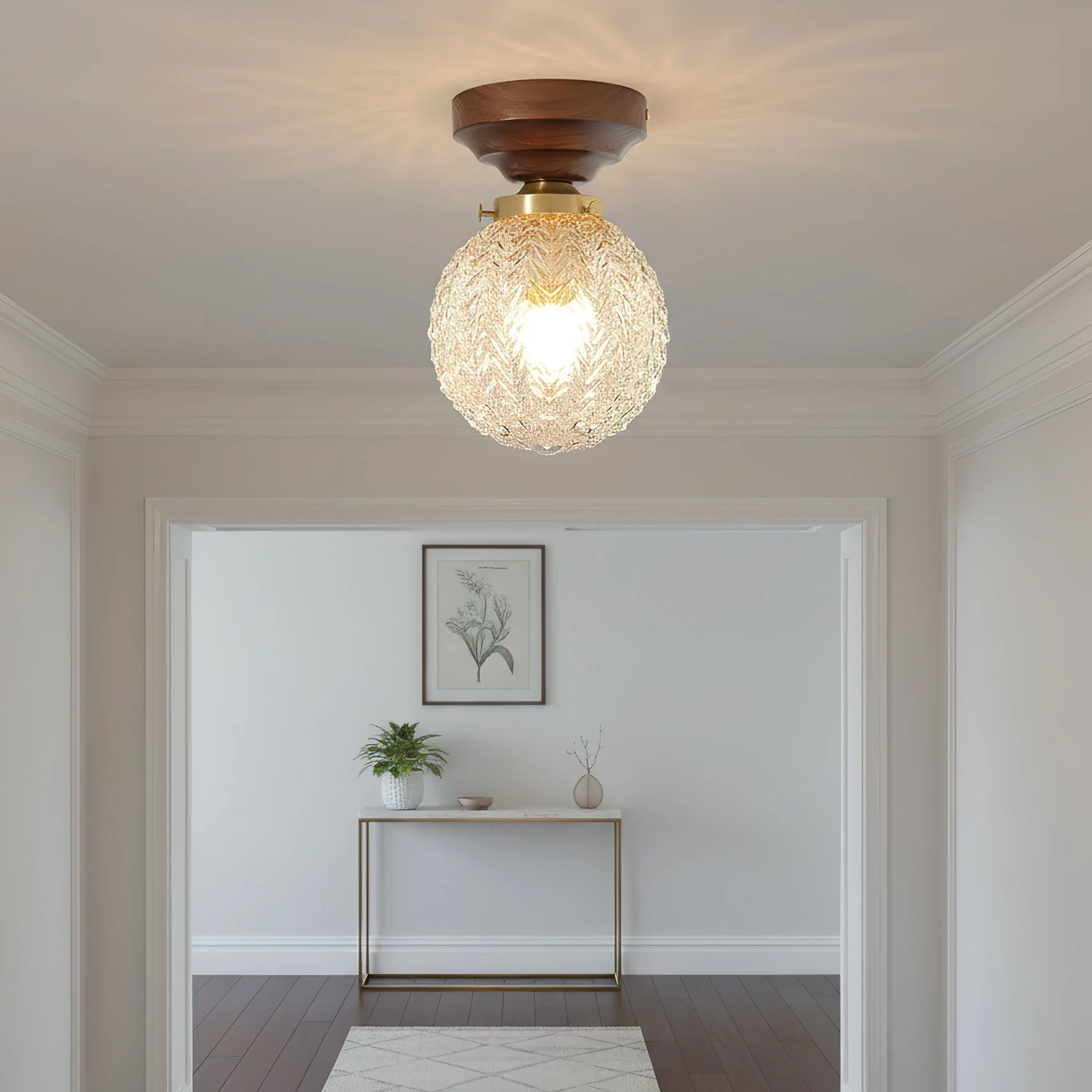 Lumidora Modern Glass Ceiling Light - Image 6