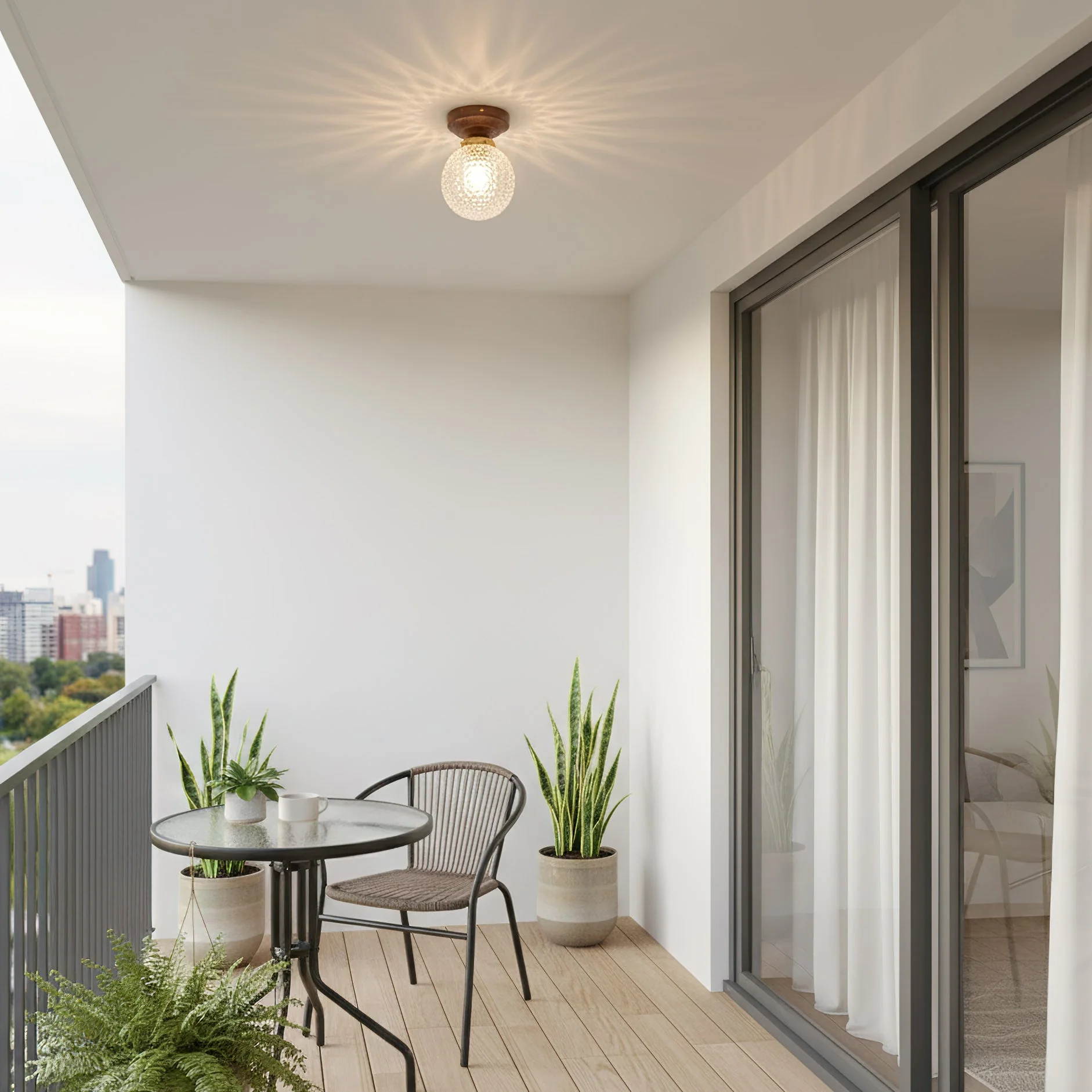 Lumidora Modern Glass Ceiling Light - Image 7