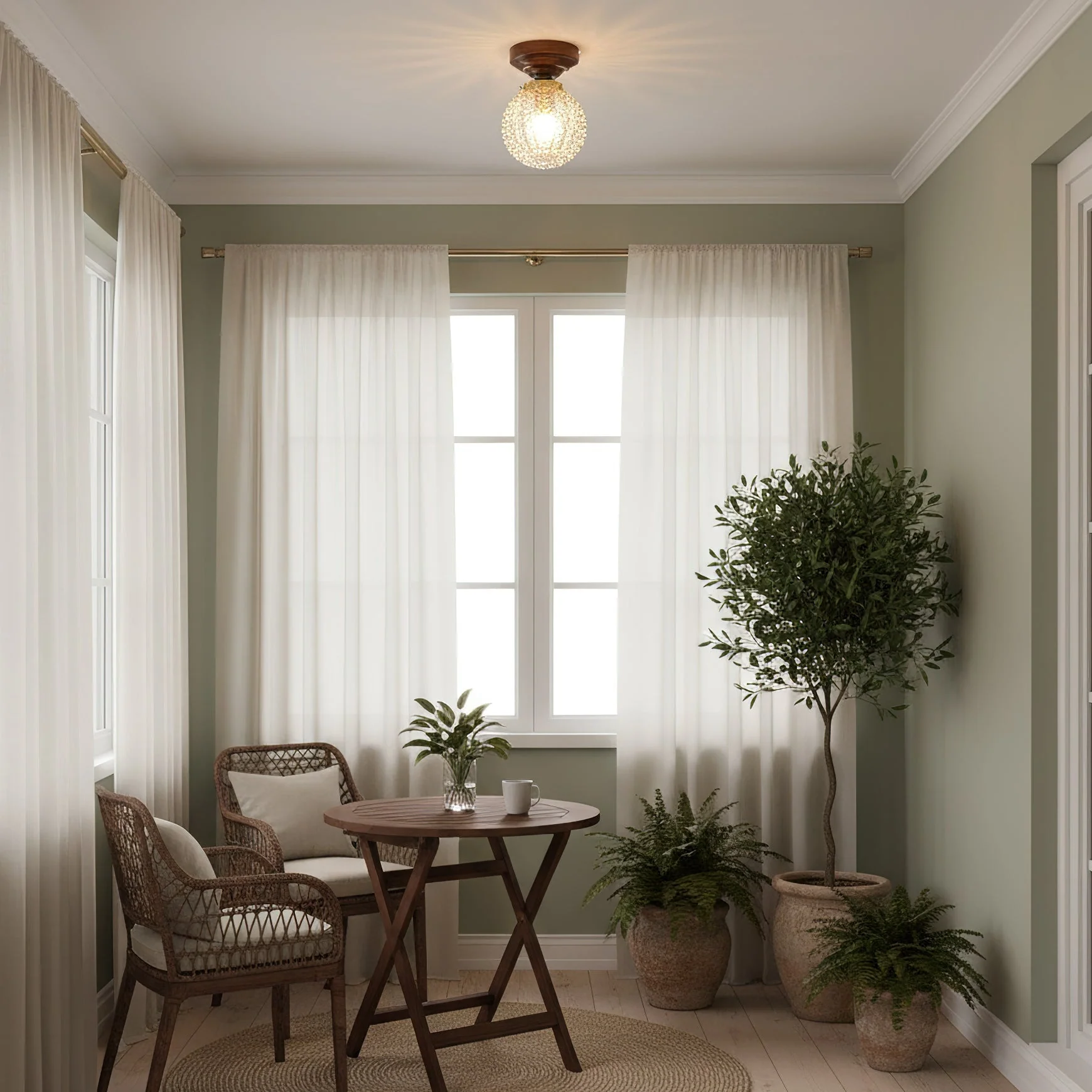 Lumidora Modern Glass Ceiling Light - Image 9