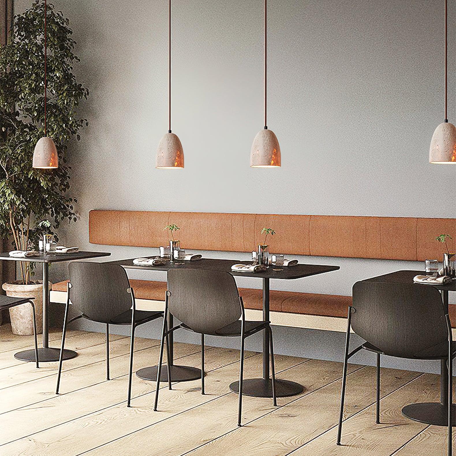 Luminary Stone Wabi-Sabi Travertine Pendant Light - Image 16