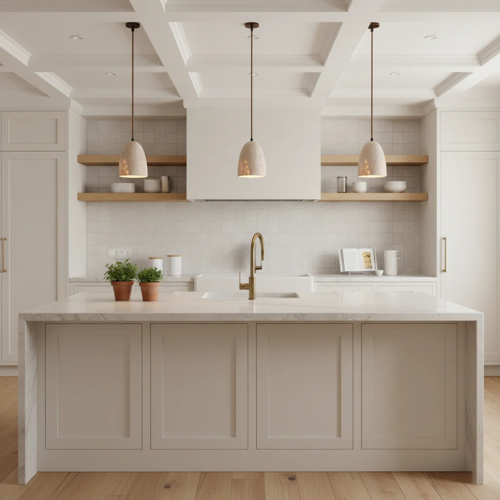 Luminary Stone Wabi-Sabi Travertine Pendant Light - Image 2