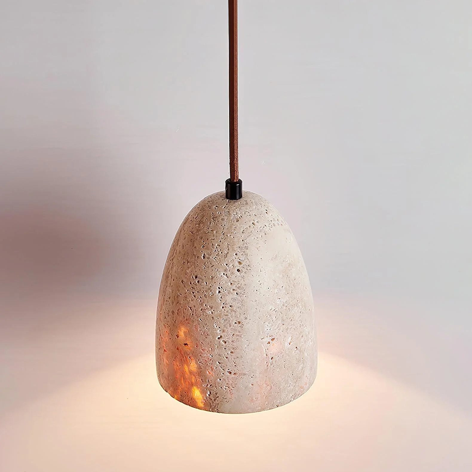 Luminary Stone Wabi-Sabi Travertine Pendant Light - Image 21