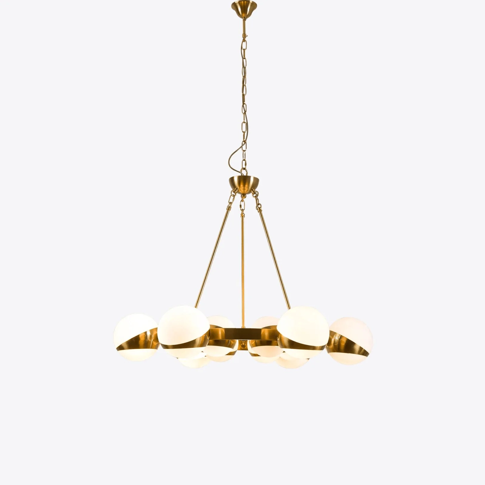 LuminaSphere Modern Brass Chandelier - Image 10
