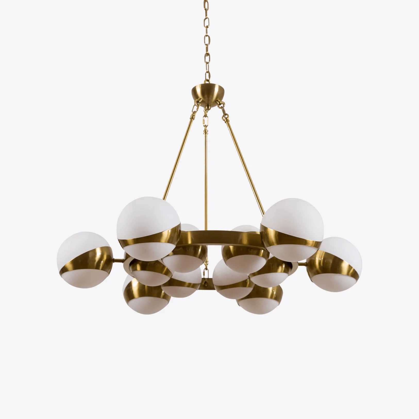 LuminaSphere Modern Brass Chandelier - Image 11