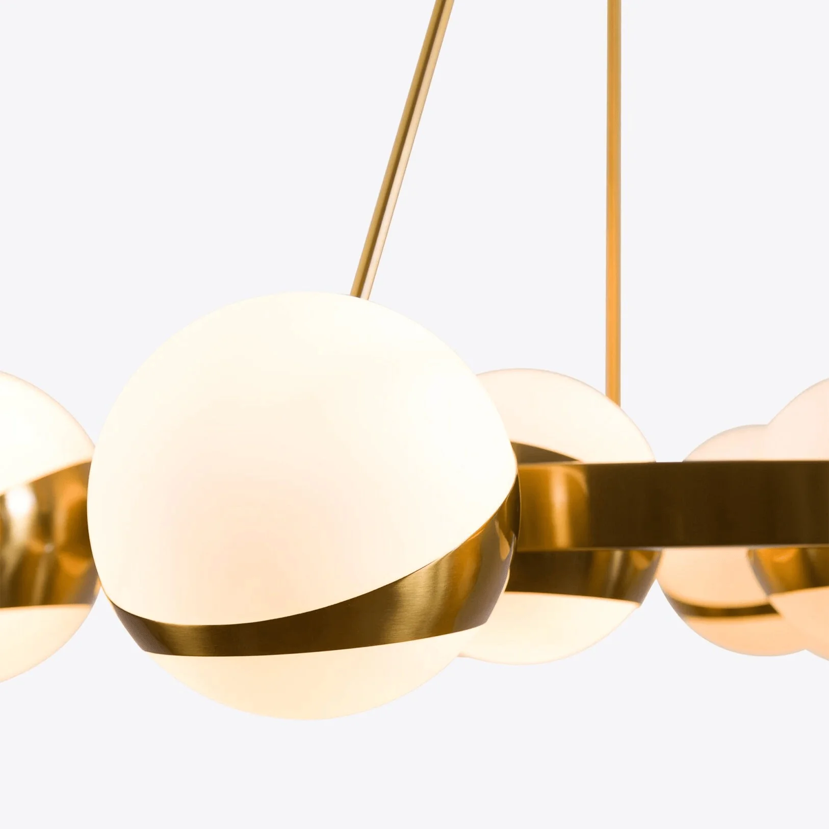 LuminaSphere Modern Brass Chandelier - Image 14