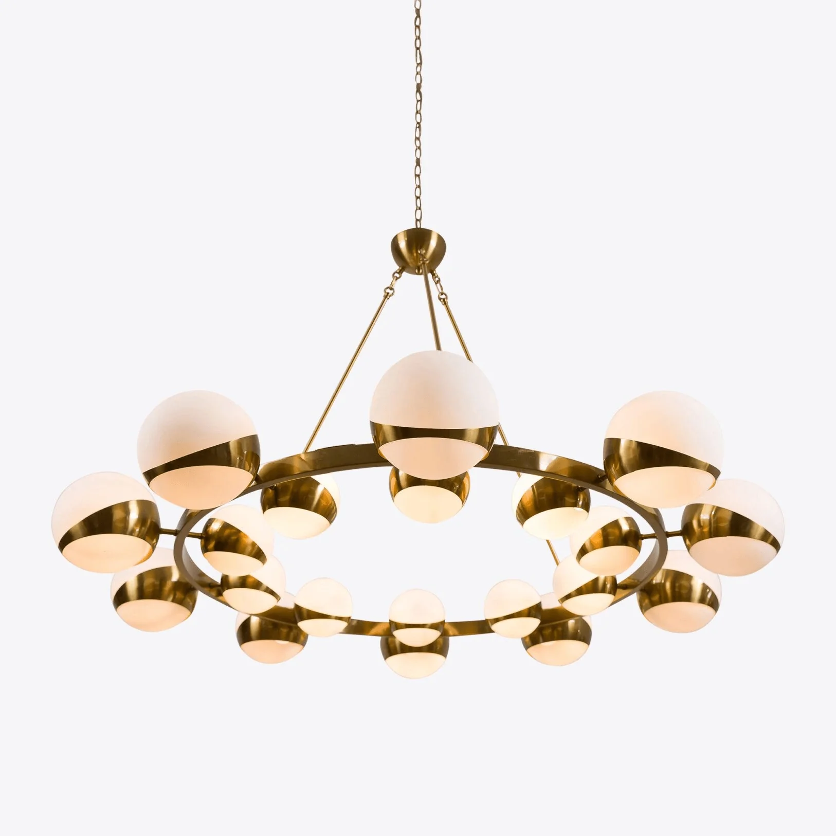LuminaSphere Modern Brass Chandelier - Image 16