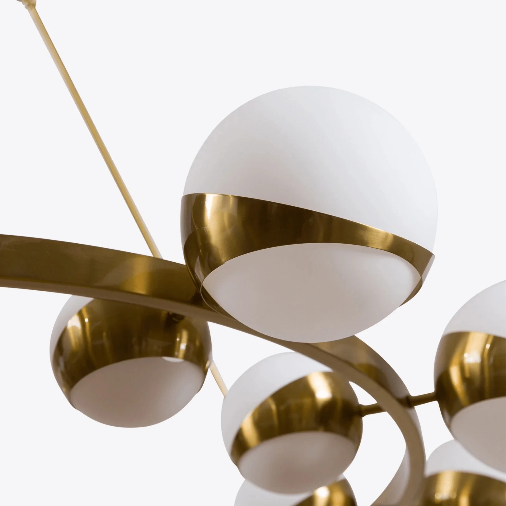 LuminaSphere Modern Brass Chandelier - Image 17
