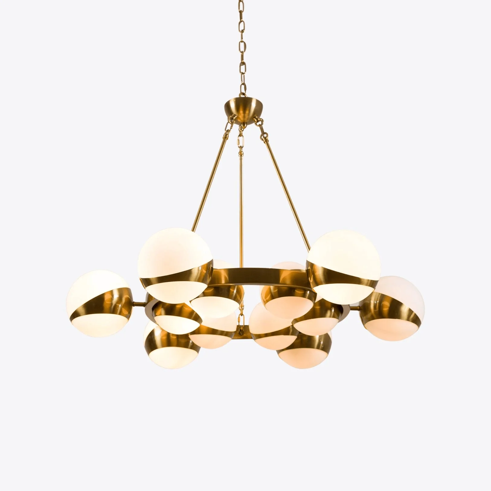 LuminaSphere Modern Brass Chandelier - Image 3
