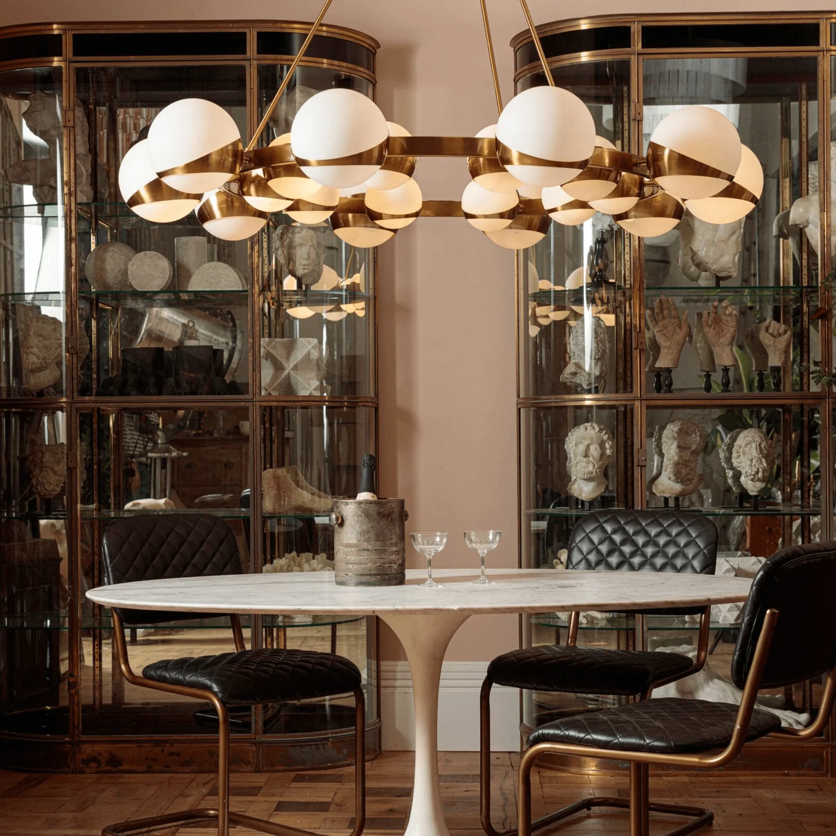 LuminaSphere Modern Brass Chandelier - Image 4